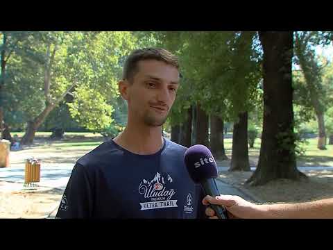 Haris Bekjiri on TV Sitel, after his feat of running 8,848 m. in the Rostushe climb, was part of a race in Turkey.